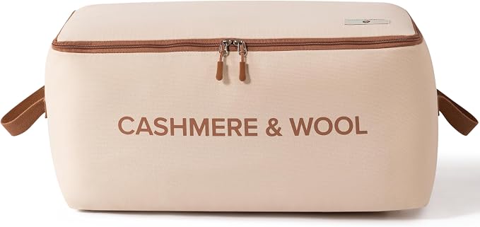 100% Cotton Cashmere & Wool Storage Bag – Breathable Sweater Storage Bag for Cashmere, Wool, Knitwear & Delicate Garments – Dust & Moisture Protection by ChaosCleared