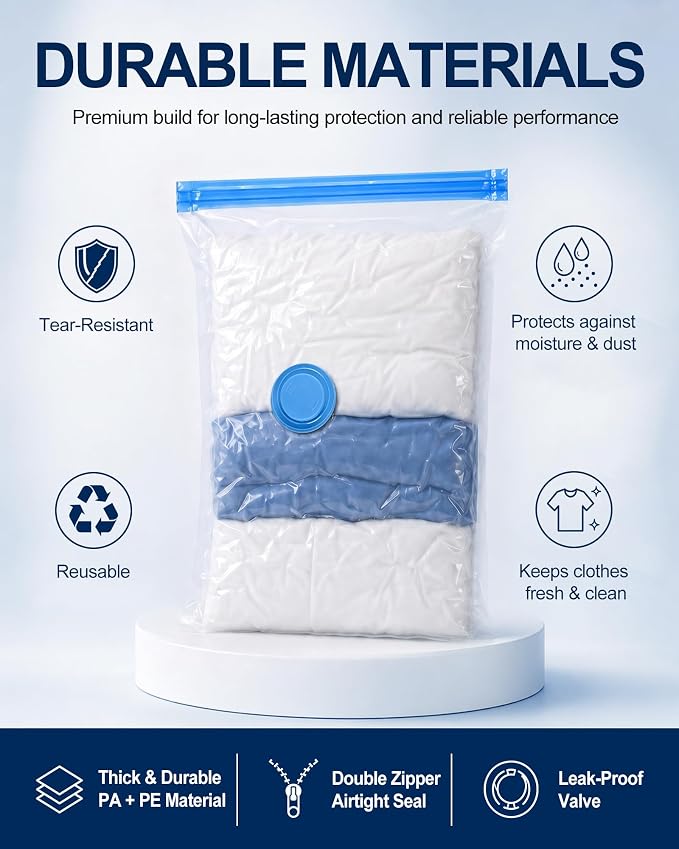 7-Pack Small Vacuum Storage Bags for Travel - Image 5