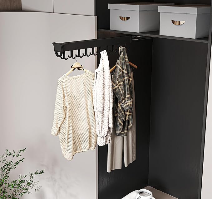 Pull-out Mop and Broom Holder with 20 Sliding Hooks - Image 7