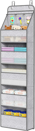 Univivi Over Door Hanging Organizer for Baby Nursery, Grey Pattern, 6-Shelf by Univivi