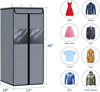 Zilink Suit Garment Bags for Closet Clear Garment Storage 40 in, Grey - Image 4