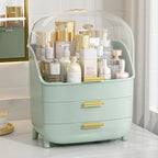 Vtopmart 3-Tier Skincare Makeup Organizer with Lid, Green by Vtopmart