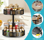 2 Tier Lazy Susan Organizer - 360° Rotating Spice Rack - Image 4