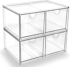 Prsildan Acrylic Storage Drawers Clear Makeup Organizer with 4 Drawers by Prsildan