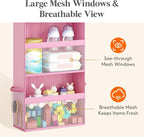 Lifewit 4 Tier Over the Door Organizer, Diaper Hanging Storage, Pink - Image 4