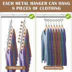4 Pack Space Saving Hangers for Clothes: Extendable Metal Hangers - Image 6