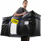 TAILI 2 Pack XXL Storage Bags with Visible Window and Handy Pocket,Black - Image 9
