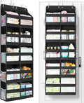 Yecaye 5-Tier Over The Door Organizer Dual-Column, 80lbs Load Over the Door Storage of 10 Compartments, Heavy Duty Door Organizer Hanging for Bedroom Closet Nursery Bathroom Pantry, Black, 2 Pack by Yecaye