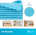Orighty Microfiber Cleaning Cloth - 24 Pack, Blue Cleaning Rags 12x11 inch - Image 2