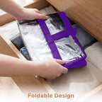 6 Pack Clear Storage Bags for Clothes, 45L Closet Organizers and Storage | Plastic storage with zipper and handle, moving bags, under-bed storage, closet organizer for blankets, comforters, toys - Image 5