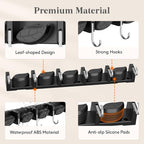 Lifewit Mop and Broom Holder Organizer Wall Mount Non-Slip, 1 Pack, Black - Image 7