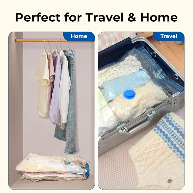 ETENWOLF 15 Combo Vacuum Storage Bags for Travel with Wireless Pump - Image 6