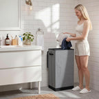 SOLEDI 100L Laundry Hamper with Lid, Large Collapsible Laundry Basket - Image 9