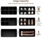 Varhomax Shoe Organizer Box for Closet, Small Fabric Storage Basket 2 Pack - Image 4