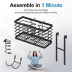 2026 Upgraded 3-in-1 Universal Hair Tool Organizer, XL Size, Black - Image 9
