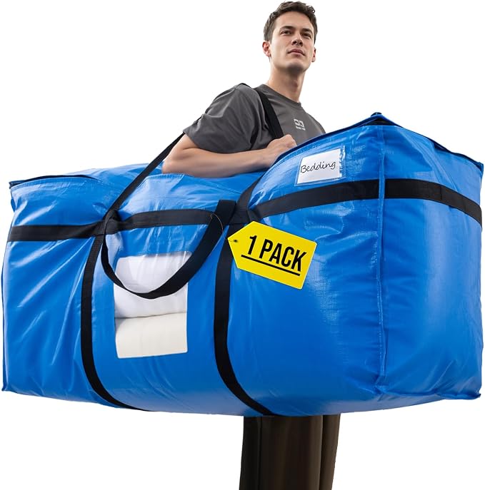 TAILI 1 Pack 69 Gallon Extra Large Storage Bags with Visible Window,Blue by TAILI