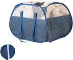 Collapsible Laundry Basket, 90L Tear Proof Mesh Pop-up Hamper by HEDONLEE