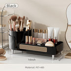 Booklov Rotating Makeup Organizer for Vanity Countertop, Black - Image 2