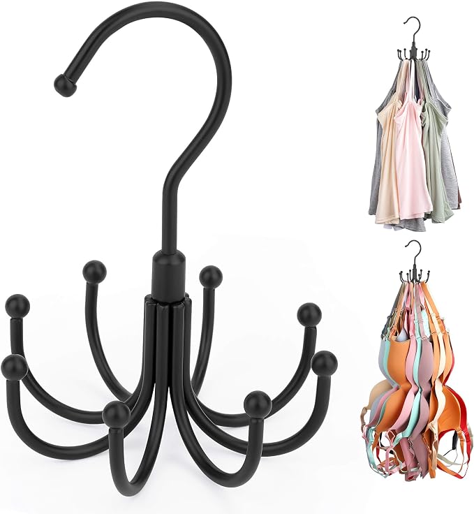 ZEDODIER Tank Top Hanger, Rotating Bra Organizer for Closet, Holds 24 Bras by ZEDODIER