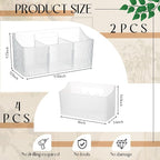 Baderke 6 Pcs Kitchen Cabinet Door Organizer Adhesive, Clear Wall Mounted Storage Bins, Organizer Basket Hanging Bin, Shower Caddy for Bathroom, Kitchen, Cabinet, Pantry - Image 2
