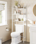 HOOBRO Over The Toilet Storage, 3-Tier Bathroom Organizer Shelf Over Toilet, Freestanding Bathroom Storage Shelves, Space Saver, Easy to Assemble for Room, White WT41TS01 - Image 5