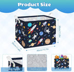 Collapsible Storage Basket Collapsible Fabric Laundry Basket with Handles - Image 3