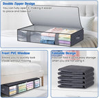 TasticTotes 6 Pack Under Bed Storage Containers, 75L Blanket Storage Bags - Image 4