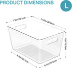 Vtopmart 4 Pack Clear Storage Bins, Pantry Storage Bins with Handle, Large - Image 2
