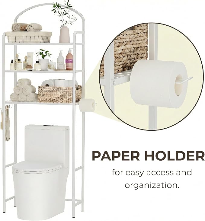 3 Tier Over The Toilet Storage Rack, Bathroom Organizer - Image 5