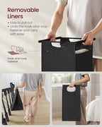 VASAGLE Laundry Hamper with Shelf, 2 Pull-Out Bags, 2 x 12.1 Gallons (46 L) - Image 7