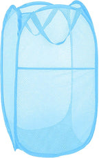 Mesh Laundry Hamper, Pop Up Laundry Basket Portable Collapsible Clothes Storage Bin for Bedroom, College Dormitory, Apartment, Foldable Clothes Hamper, Sky Blue by Buenod