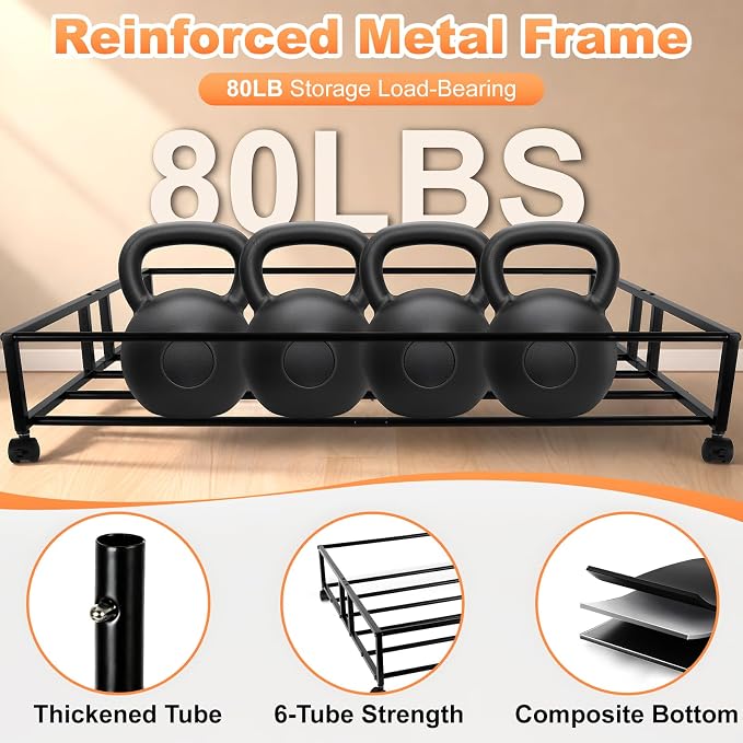 92L Extra Large Under Bed Storage with Wheels, 39.4" Extra Long Storage Box - Image 3