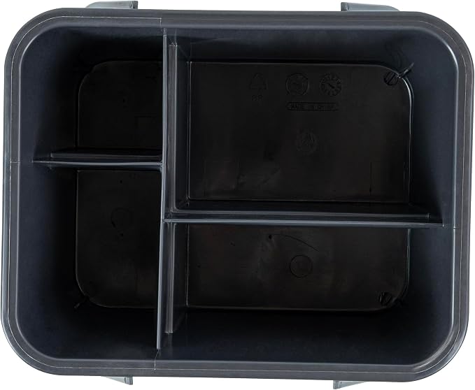 Restaurantware-Clean Tek Professional Cleaning Caddy, 1 Cleaning Supply Caddy With Handle - 4 Compartment, Multipurpose, Gray Plastic, All-Purpose, For Bathroom, Bedroom, Kitchen, Or Garden - Image 12
