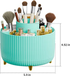 fanado 360° Rotate Makeup Brush Holder Organizer, Makeup Organizers Countertop, Makeup organization and Skincare Storage for Vanity, Desktop, Bathroom (Mint Green) - Image 4