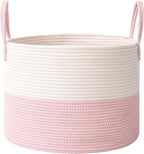 JMvicyroam 115L Extra Large Machine Washable Cotton Rope Blanket Basket by JMvicyroam