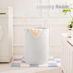 Artfeel Laundry Basket,Woven Cotton Rope Laundry Hamper,80L for Decorative Storage of Dirty Clothes,Toys and Blankets in Bathroom,Baby Room and Living Room - Image 5