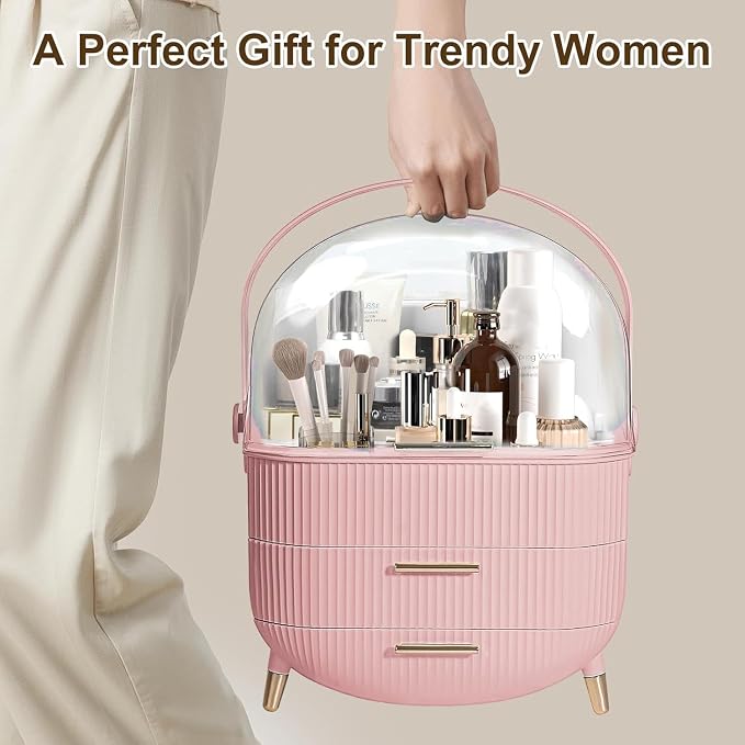 Makeup Organizer for Vanity, Large Capacity Skincare Organizer Countertop - Image 4