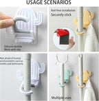 YZShun Broom and Mop Holder Wall Mount (White 4PCS) - Image 3