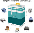 HomeHacks 2 Pack Large Laundry Baskets, Laundry Hampers Bags (Green 125Lx2) | Waterproof, Freestanding, Collapsible Clothes Hamper with Reinforced Handles in Laundry Room, Dorm, Bathroom, Bedroom - Image 4