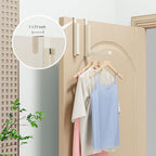 BAKON Over The Door Hanger Folding Clothes Drying Rack, Folding Hanging Coat Rack for Indoor Laundry Room Compact Small Space Foldable Portable Clothing Hanger Hook Collapsible-4 Pack (Beige) - Image 2