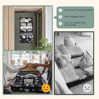 Surblue Hanging Closet Storage Bag Collapsible 3-Shelf Washable Oxford Fabric with 2 Hooks (L 11.41 * 11.41 * 19.68in, Camouflage) - Image 4