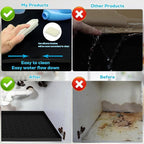 Under Sink Mat for Kitchen Silicone Waterproof Under Sink Liner, Flexible Sink Cabinet Organizer Tray with Drain Hole, Hold up to 3.3 Gallons Liquid, Easy to Clean (Black, 28X19) - Image 6
