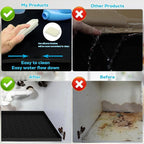 Under Sink Mat for Kitchen, Silicone Waterproof Liner, Flexible Organizer Tray with Drain Hole, 3.3 Gallons Capacity, Easy to Clean (Black, 34x22) - Image 3