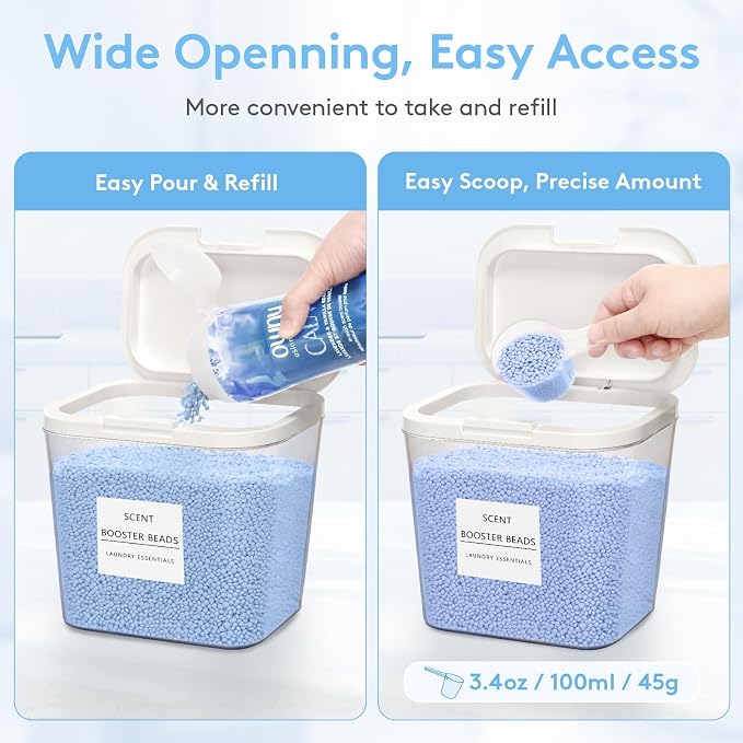 Lifewit Laundry Pods Container with Pop-up Lid, 0.72+0.5 gal, 3 Pcs - Image 3