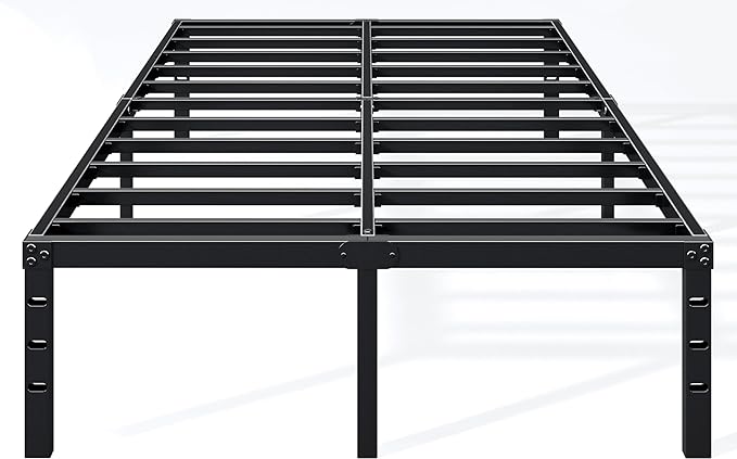 Hafenpo 14 Inch King Bed Frame, Under Bed Storage, Black by Hafenpo