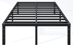 Hafenpo 18 Inch Full Bed Frame, Under Bed Storage, Black by Hafenpo