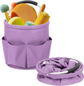Cleaning Caddy for Cleaning Supplies,17L Cleaning Supply Caddy with Handle Foldable Cleaning Supplies Organizer Bucket Cleaning Products Organizers for Home, Garden (Purple) by Ashmacdo