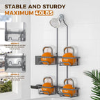 REINHARDT Split Shower Caddy Hanging for Handheld Showerheads, Grey - Image 3
