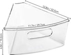 Oubonun Lazy Susan Cabinet Organizer Bins for Kitchen 6 Pack, 1/8 Wedge - Image 7