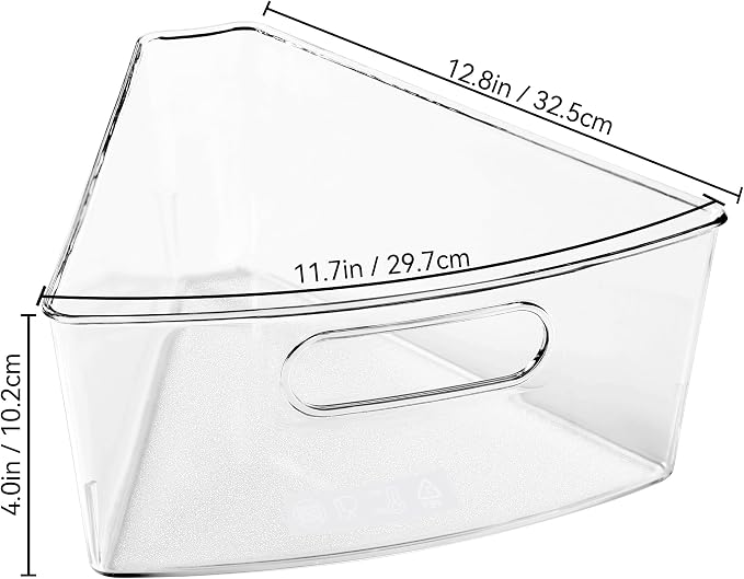 Oubonun Lazy Susan Cabinet Organizer Bins for Kitchen 6 Pack, 1/8 Wedge - Image 7